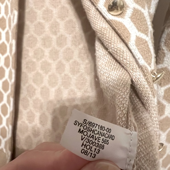 Women’s Banana Republic Cardigan Size Petite Medium Beige & Cream - Picture 4 of 7